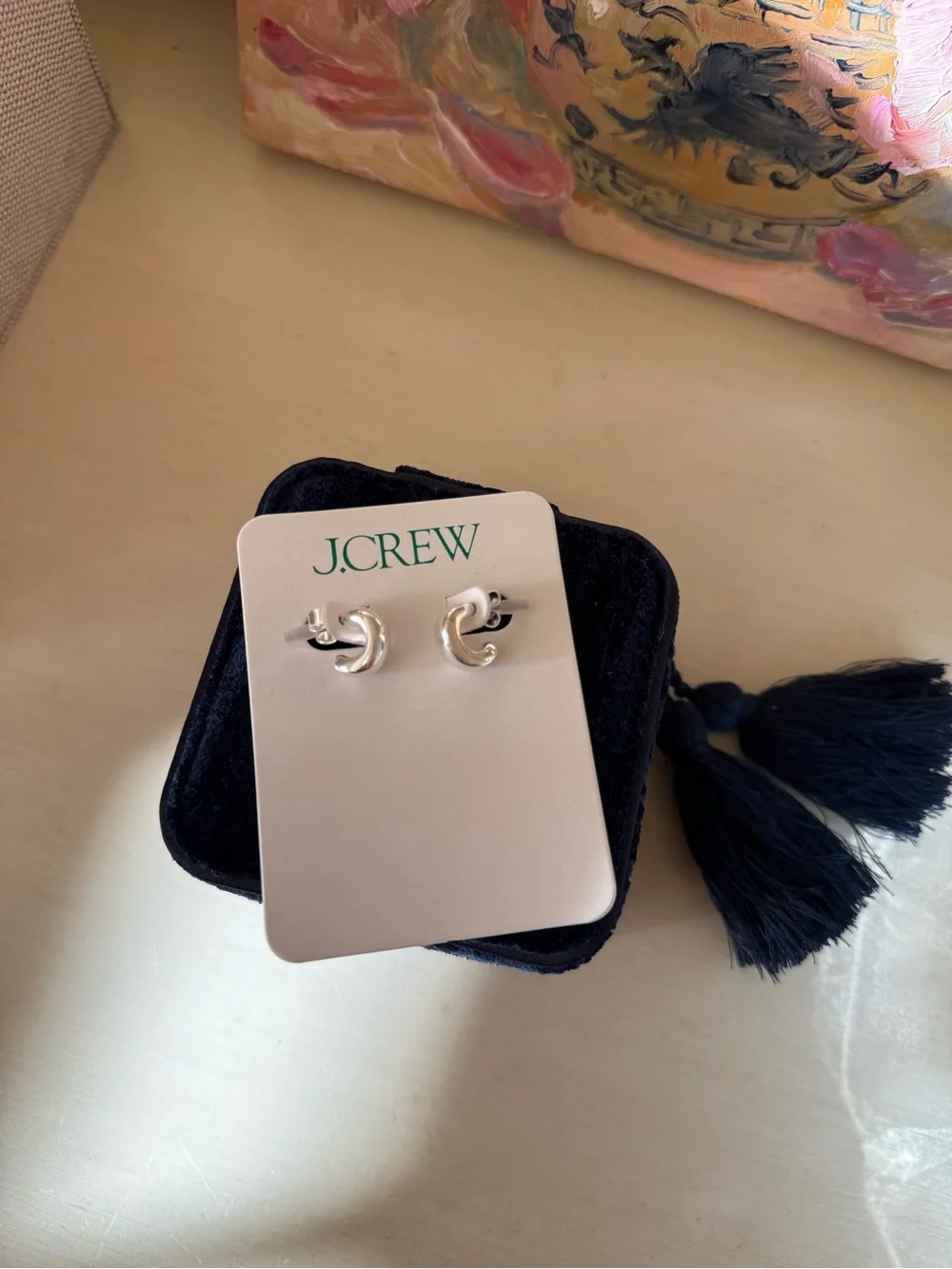 J. Crew Silver Twisted Knot Stud Earrings